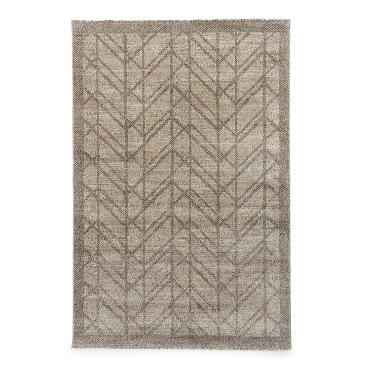 Covor Carpeta sintetic, Colectia Matrix 1174-1-18455, Maro/Bej, design Modern 160x230 cm