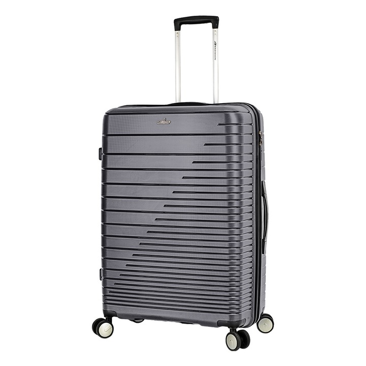 Troler Mare Madisson SW33703, Polipropilena, 4 Roti Duble, Cifru, 75 cm, Antracit