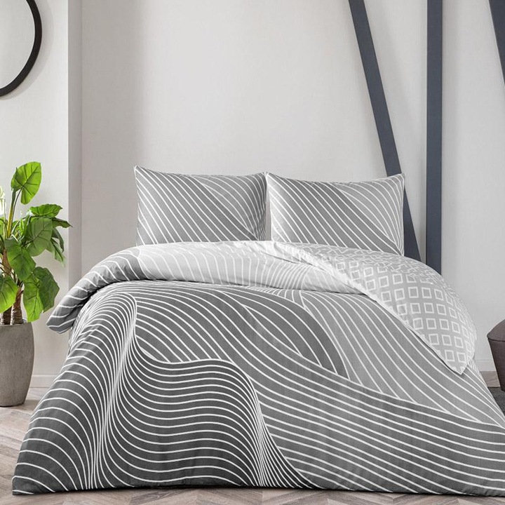 Dupla ágynemű, 100% ranforce pamut, 240x260 cm, 4 db, TAC, Crumbly