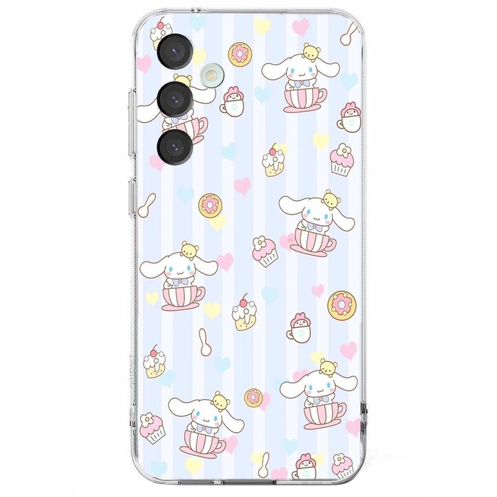 Husa compatibila cu Samsung Galaxy S23 Plus, Viceversa, model Cinnamoroll and cakes Pattern, Silicon, TPU