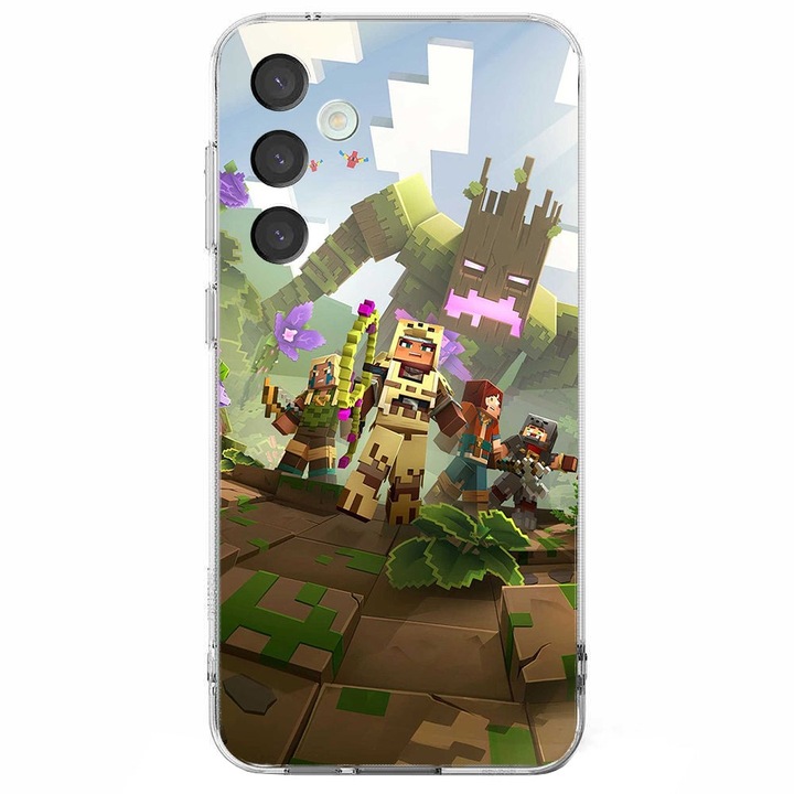 Husa compatibila cu Samsung Galaxy S23 Plus, Viceversa, model Dungeon Fight Minecraft, Silicon, TPU