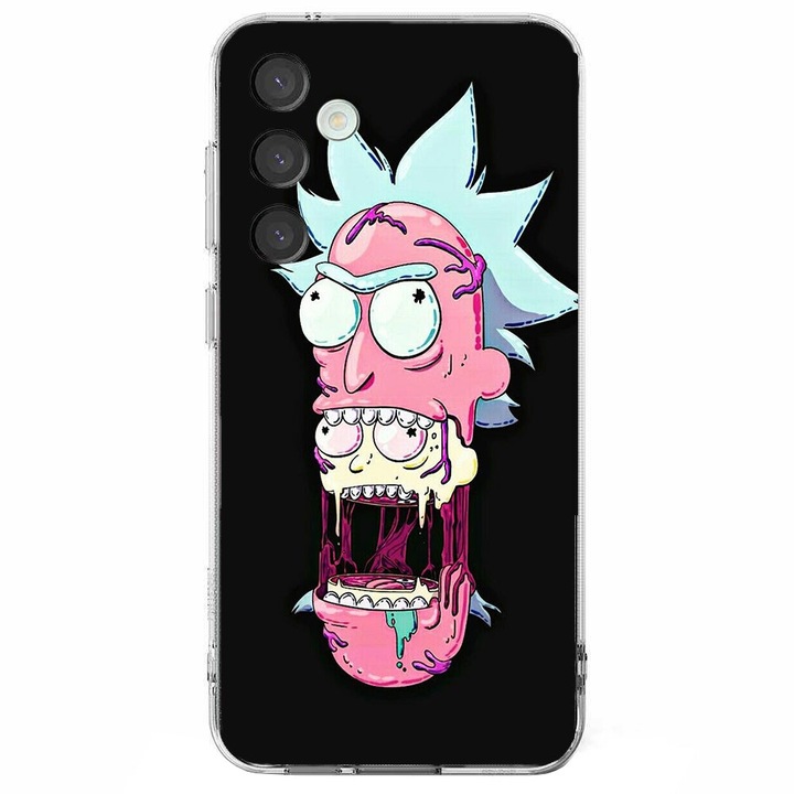 Husa compatibila cu Samsung Galaxy A55 5G, Viceversa, model Puppet Rick and Morty, Silicon, TPU