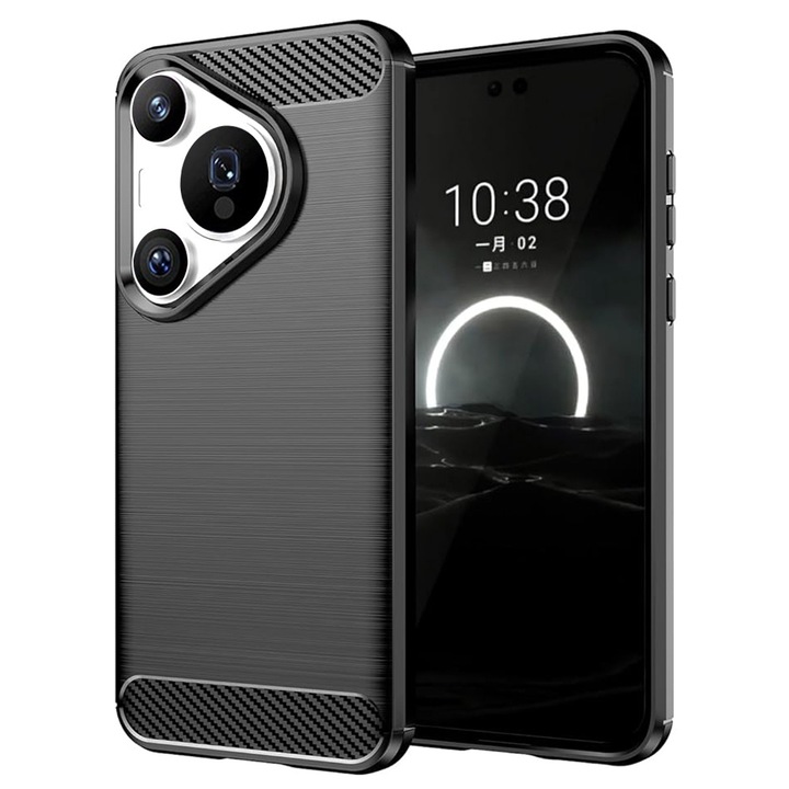 Калъф fixGuard Carbon Silicone за Huawei Pura 70 Pro - Black