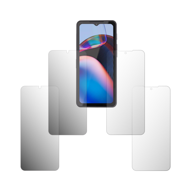 Set 4X Folie Protectie Ecran Folie24, pentru Motorola Defy 2, 2X Ultra-Clear + 2X Mate, Acoperire Full-Display si Case-Friendly, Adezive, Flexibile cu Auto Regenerare