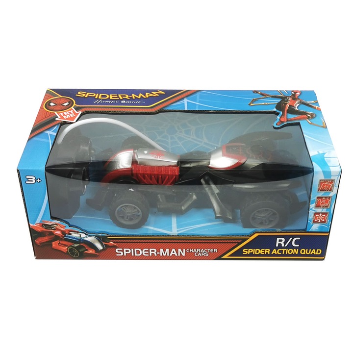 Spiderman autó, távirányítóval, fekete