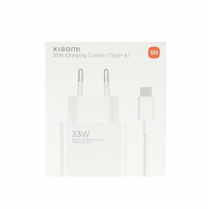 Оригинално Бързо Зарядно с Кабел, XIAOMI 220v-33W MDY-11-EZ, Бял