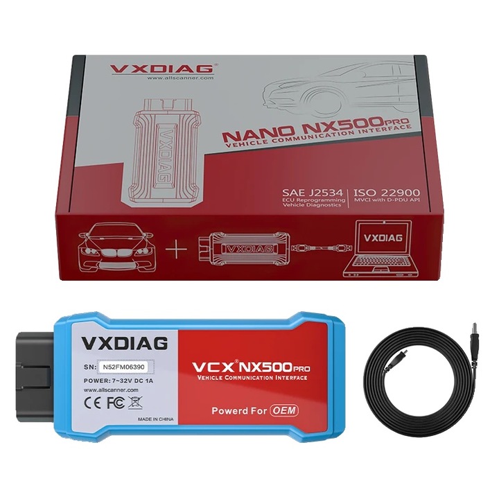 Tester Diagnoza Auto, Vxdiag, WIFI NX500 PRO, 30 Functii Speciale