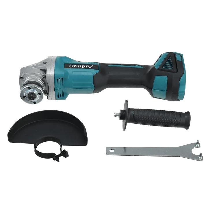 Ъглошлайф, DrillPro, безчетков мотор, 800W, син/черен, 8500 об./мин., 125 мм