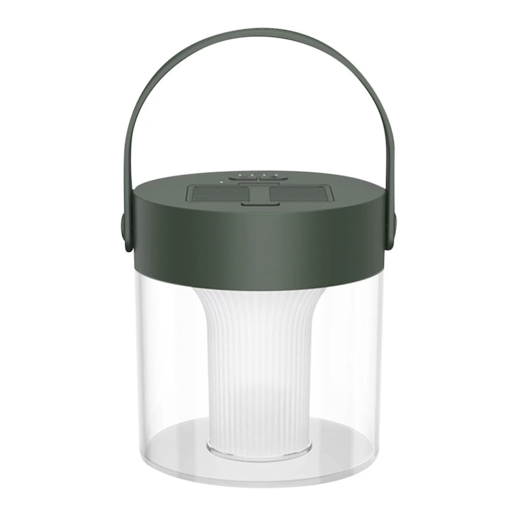 Lampa portabila de camping, Atron, 5000 mAh, 3 moduri, verde