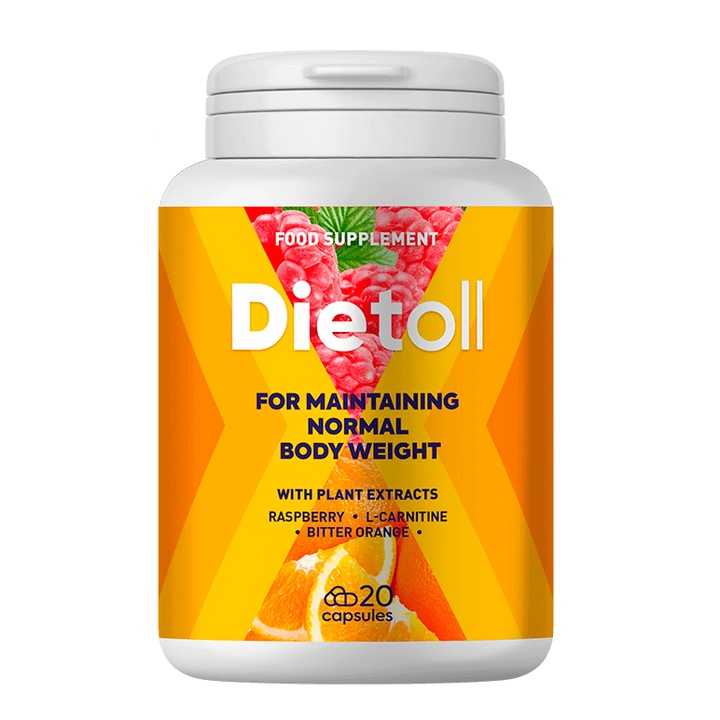 Dietoll хранителна добавка, управление на теглото, детоксикация, L-Carnitine, 20 капсули