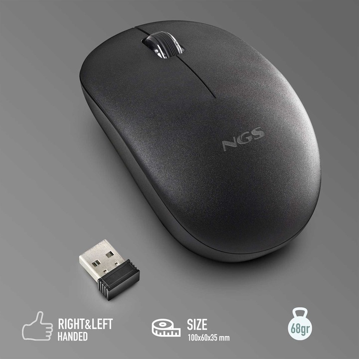 Mouse NGS FOG PRO wireless 1000 DPI negru