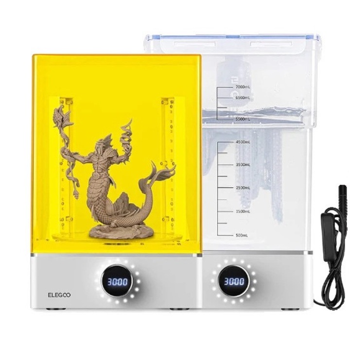 Gyantatisztító és keményítő készlet, kompatibilis Saturn 2 és Mars 3 Pro, nagy űrtartalom 7000 ml, UV védelem, többfunkciós