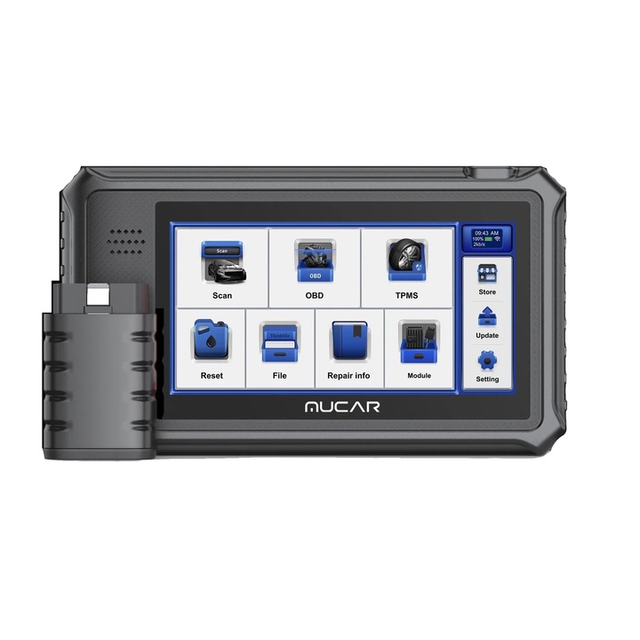 Mucar automatikus diagnosztikai teszter, VO6, OBD2, teljes rendszer, 28 visszaállítási funkció