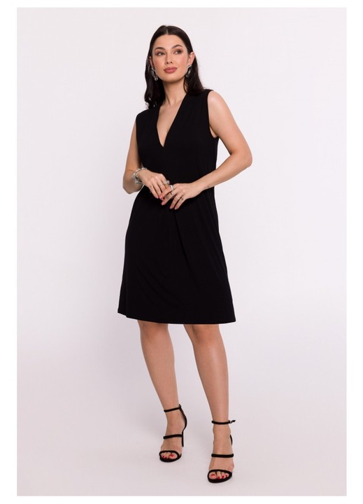 Rochie mini de dama BeWear Longer B286 neagra, Negru