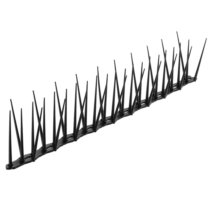 6 db madárriasztó tüske készlet, KADAX, magasság 8 cm, rozsdamentes acél, fekete, 2,91 m-re