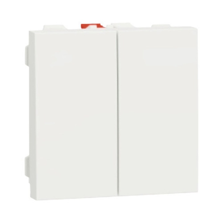 Intrerupator Cap-scara Dublu Schneider Unica, Alb