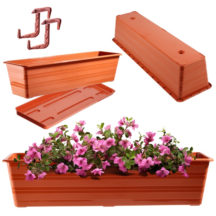 Jardiniera KADAX, 2 manere, 60 cm