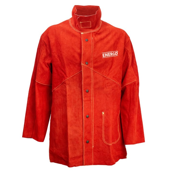 Bolero protectie sudor cu spate textil welder pro marimea XXL spalt bovina cu kevlar in 3 fire Energo