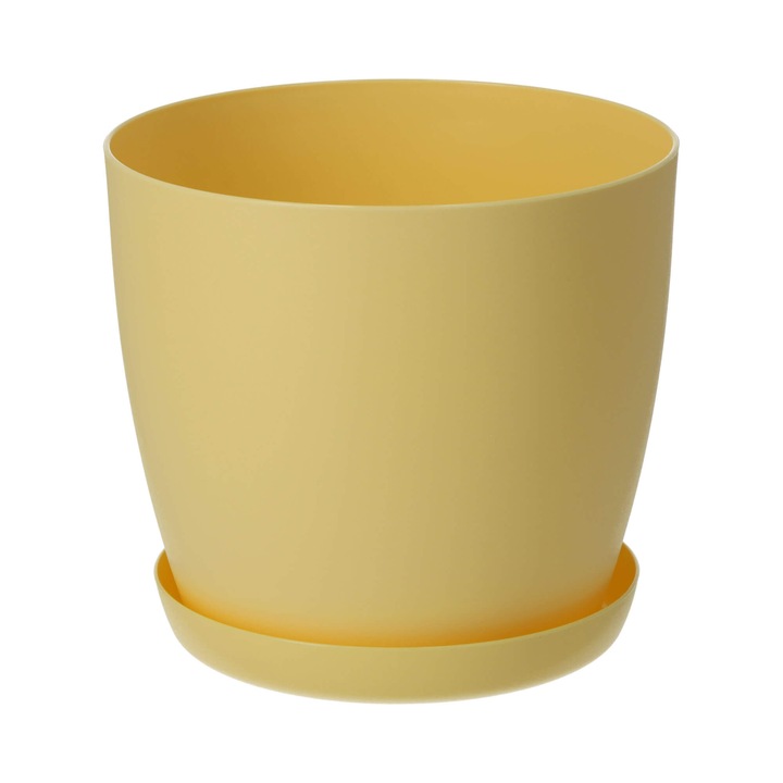 Ghiveci cu suport KADAX, K2117, 25 cm, galben