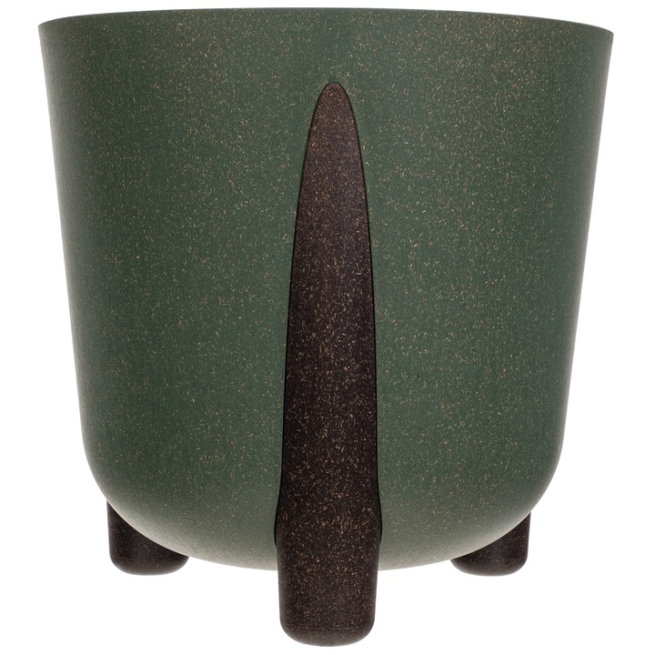 Ghiveci pentru flori KADAX Eco, cu picioare si insertie, plastic, 26cm, verde