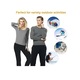 Pantaloni incalziti unisex, FERNIDA, incalzire electrica 8 zone, moi cu polar, pentru activitati in aer liber, negru, marimea S