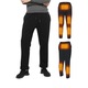 Pantaloni incalziti unisex, FERNIDA, incalzire electrica 8 zone, moi cu polar, pentru activitati in aer liber, negru, marimea S