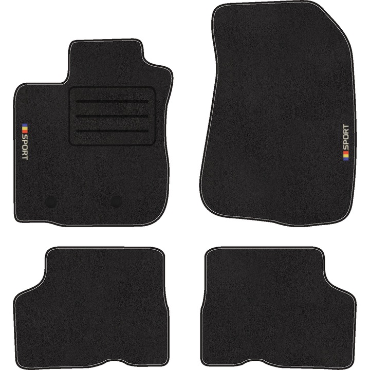 Set 4 covorase din velur broderii SPORT pentru Dacia Duster II (2018-)