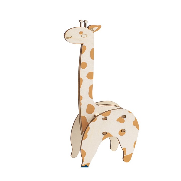 Puzzle 3D, fa, 66 db, Zsiráf, +3
