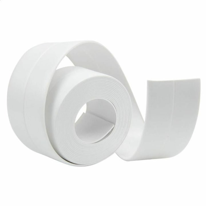 Banda Adeziva CCmax pentru Izolare si Etansare Vas WC, Chiuveta, Plita, Blat, 3.2m x 3.8cm, Alb