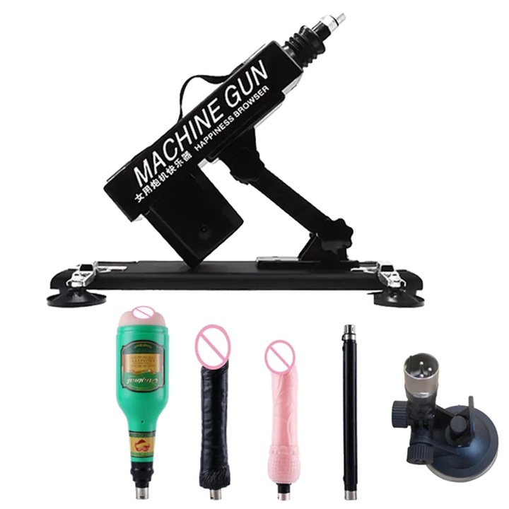 Автоматична секс машина, черна, 37х17х15см, пълен комплект