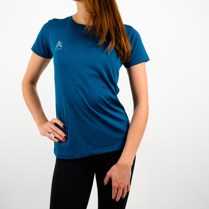 Tricou Fitskin Basic Femei-Navy, Albastru inchis
