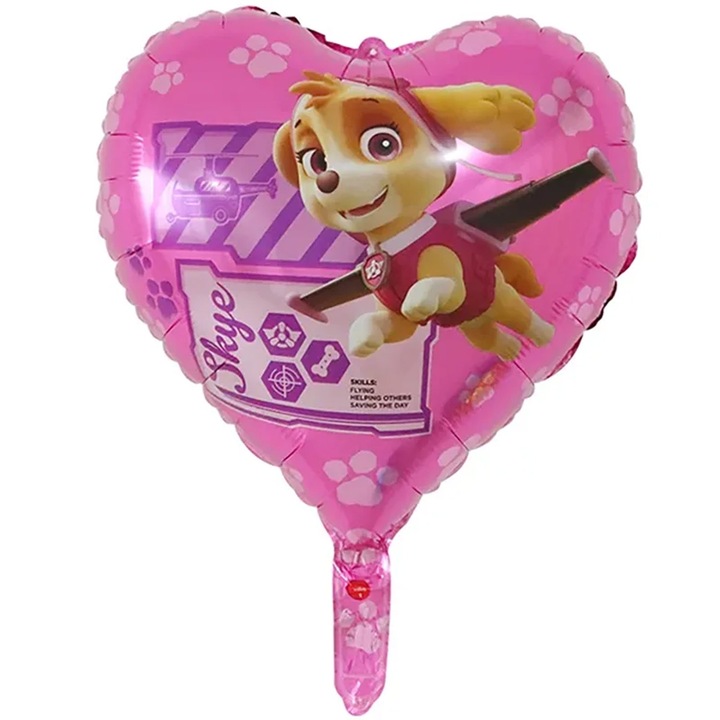 Balon folie Skye / Patrula Catelusilor, inimioara, 45 cm