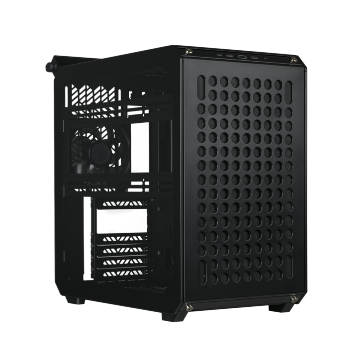 COOLER MASTER Ház Mid ATX QUBE 500 FLATPACK BLACK EDITION, 1db Ventilátorral, Tápegység nélkül, fekete
