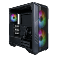 Carcasa Midi ATX COOLER MASTER HAF 500 ARGB + 4 ventilatoare, fara alimentare, cu perete de sticla, negru