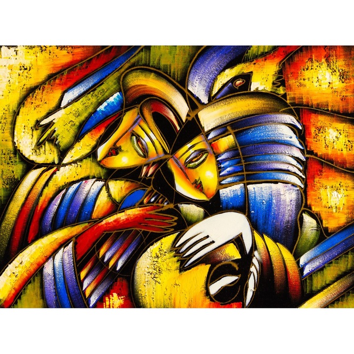 Fototapet autocolant Chipuri abstracte, 300 x 250 cm