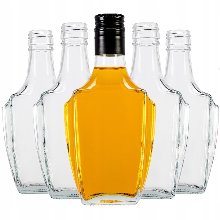 Комплект 10 бутилки за ликьор Tuica Whisky с капачка, 250 мл, Bonaparte