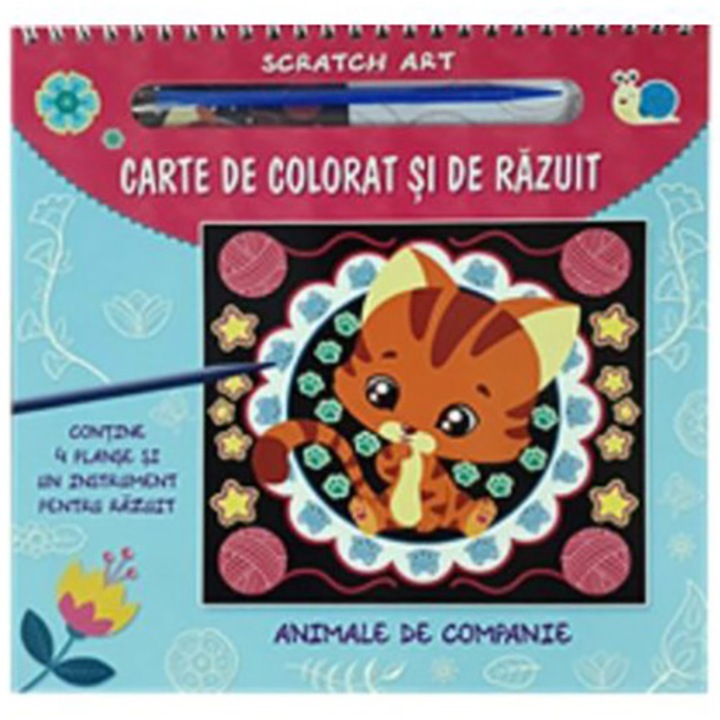 Carte de colorat si de razuit.Animale de companie