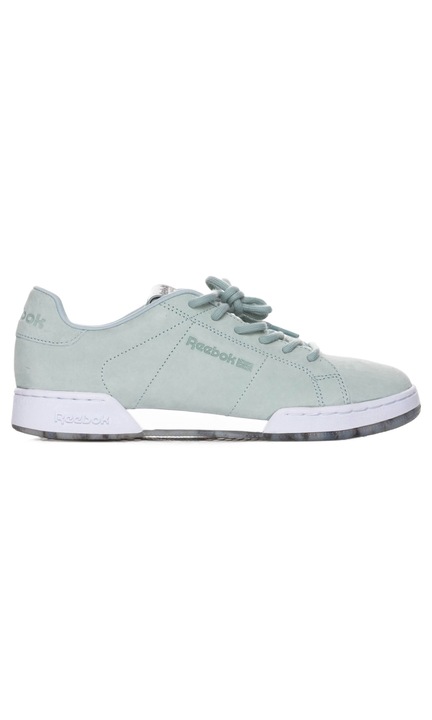 Дамски спортни обувки, Reebok, NPC II NE MET, Светло сини, Зелен велур