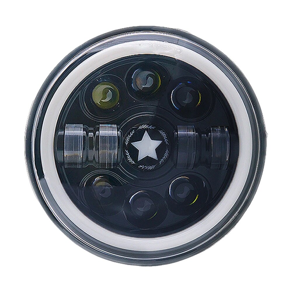 Far LED Moto, Angle Eye, 30W/45W, 6000-6500K, rotund, 176x99mm