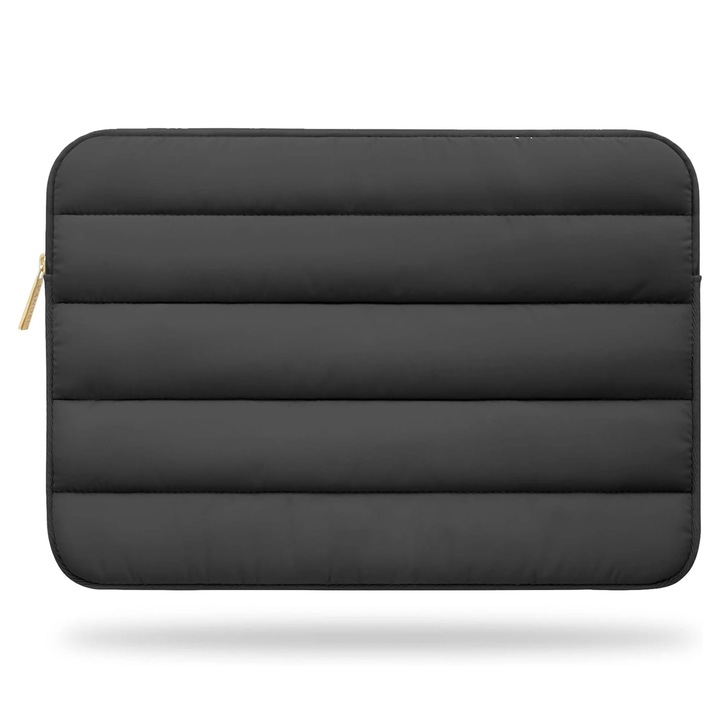 Geanta Laptop portabila Timebox, 14'', 15'', 16'' inch, pentru Notebook, Ultrabook, captusit interior cu microfibra, impermeabila, Compatibila MacBook Pro/Air, Asus, Dell, HP, Lenovo, Negru