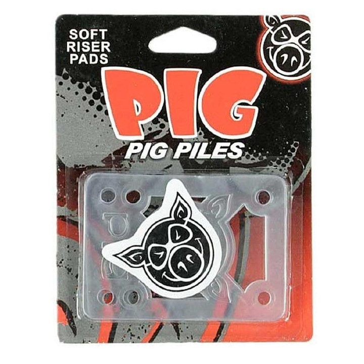 Комплект подложки за амортисьори за скейтборд Pig Wheels, прозрачни, пластмасови