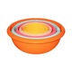 Set 5 Boluri Rotunde din Plastic, cu Cioc, Multicolor 0.5, 1, 2, 3, 4, 5 l