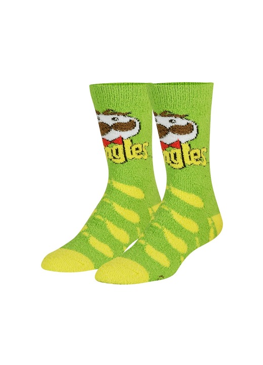 Чифт мъжки чорапи Cool Socks полиестер памук зелени модел PRINGLES SOUR CREAM FUZZY, 40-46 EU
