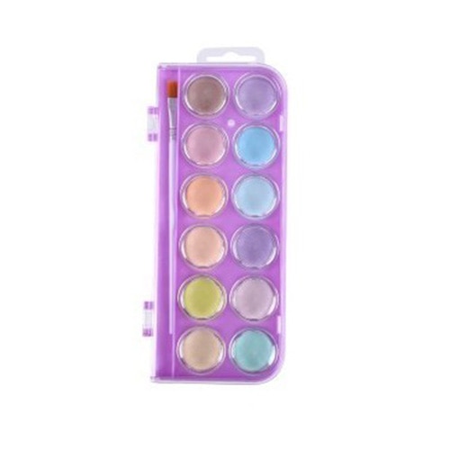 Acuarele Herlitz, tip pastila, Pastel, 12 culori, albastru