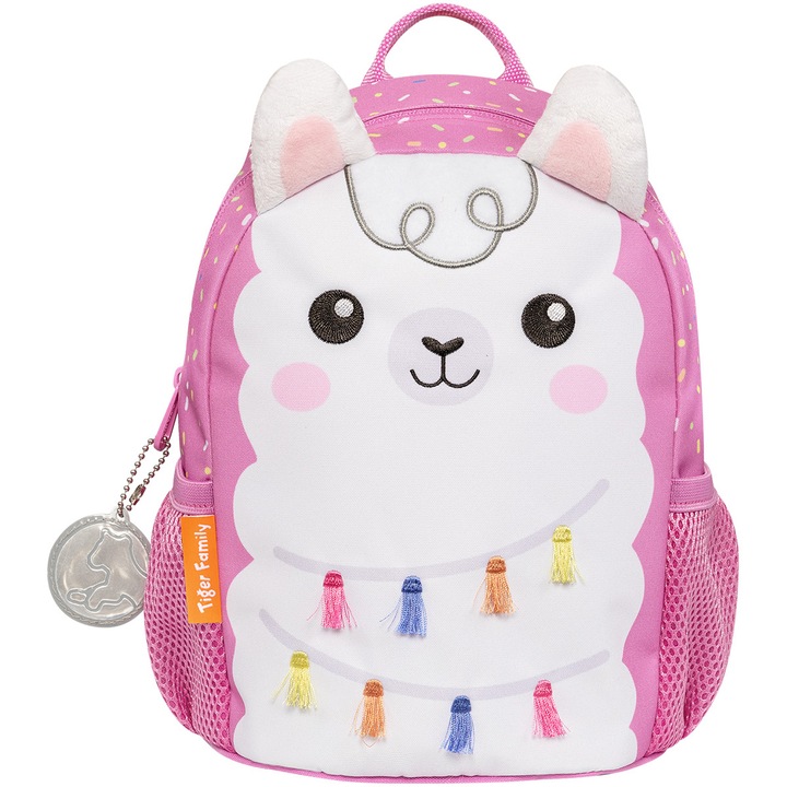 Ghiozdan Tiger, Mini Dear Friends, dimensiune 26 x 20 x 15 cm, motiv Party Llama