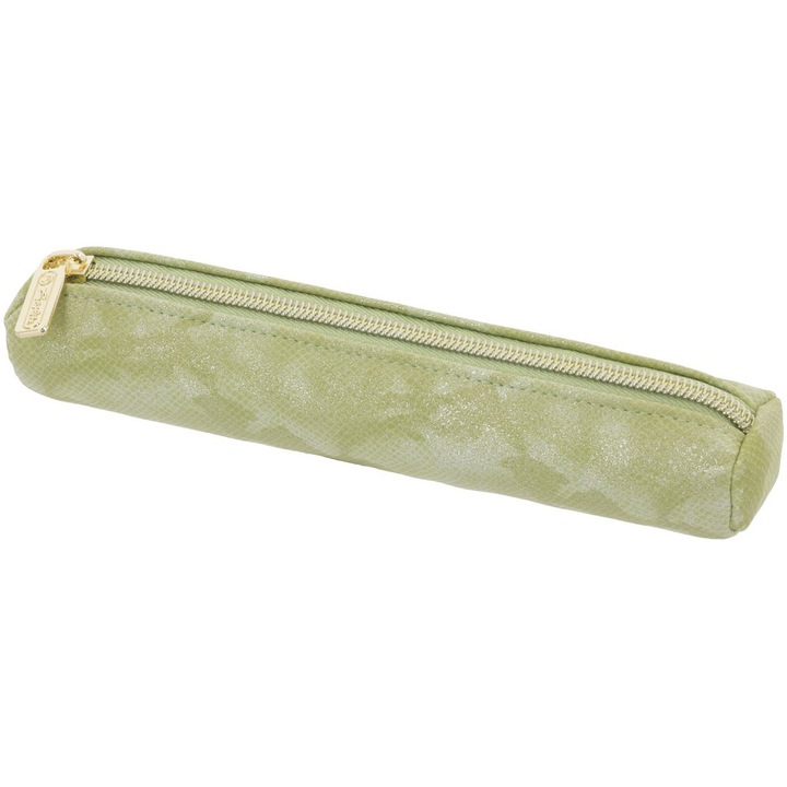Penar Herlitz, tip etui rotund mini Bright Animal, culoare verde