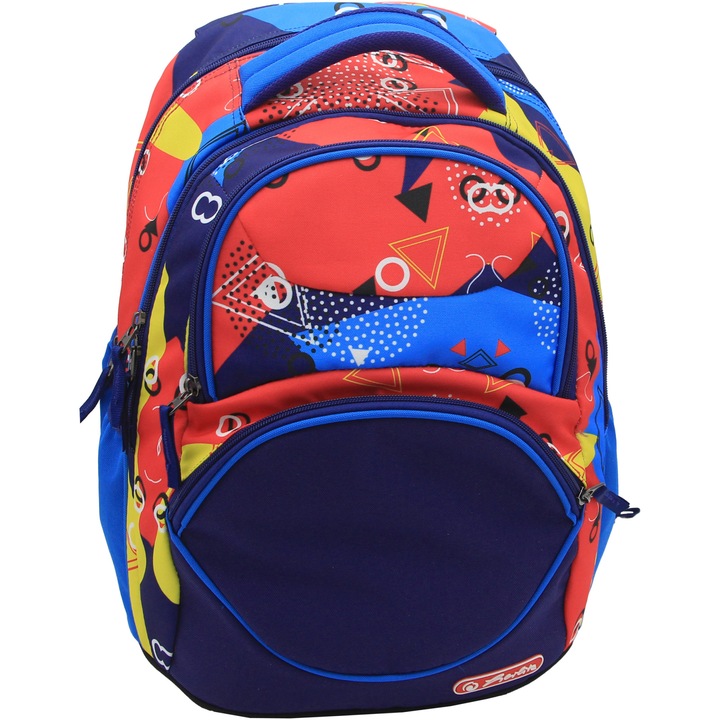 Rucsac Herlitz, Zipper Cube, dimensiune 43 x 29 x 22 cm, motiv Abstract