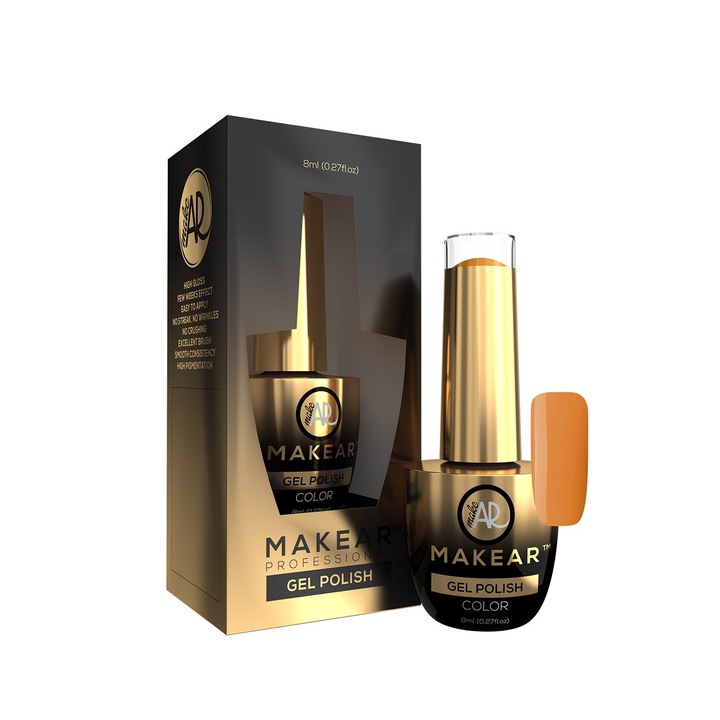 Lac de unghii semipermanent Special Edition Makear, 902 maro, 8 ml