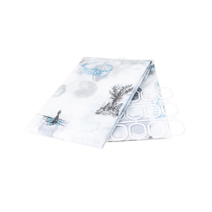 Perdea dus, panzata din poliester, transparenta 180 x 200 cm, Z-TOOLS / CC9832