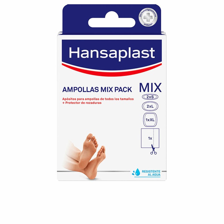 Смесени пластири Hansaplast, различни форми, против напукване на краката, 6 бр.